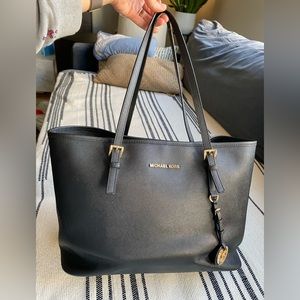Michael Kors Saffiano Leather Tote Black